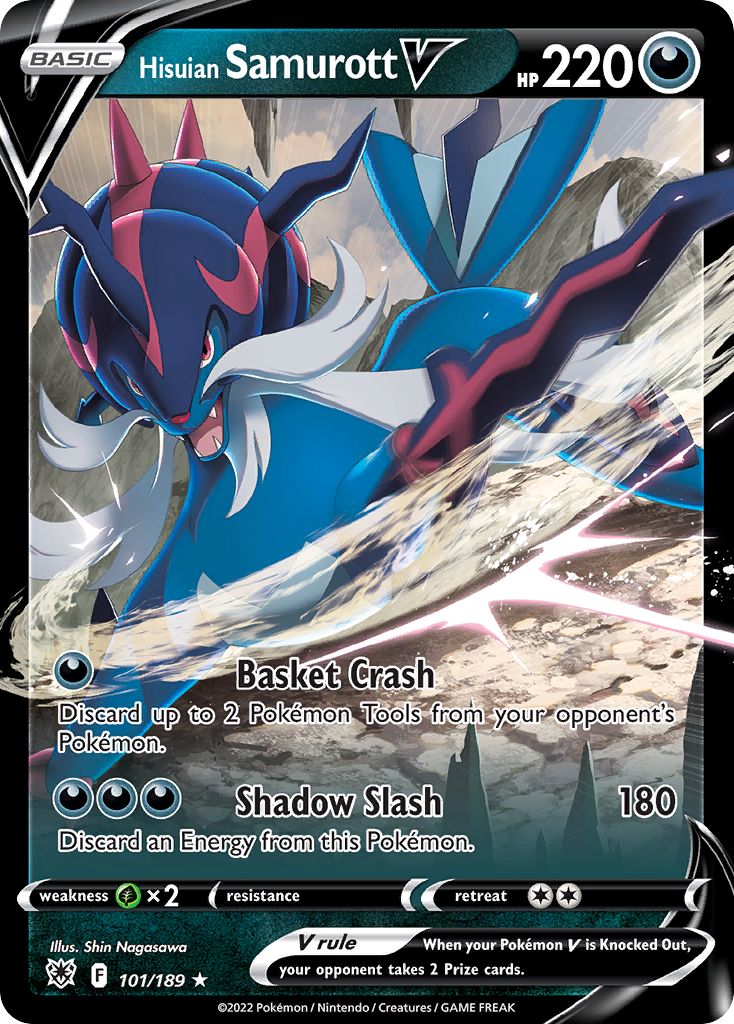 Hisuian Samurott V 101/189 — English Pokémon Astral Radiance (2022)