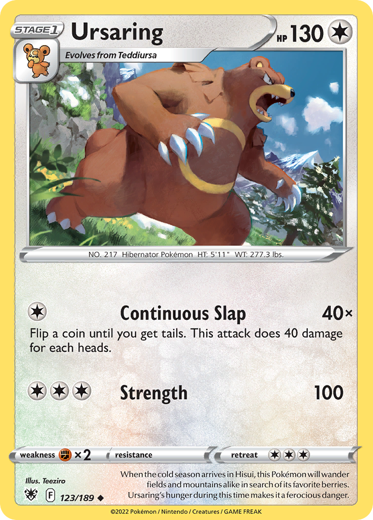 Ursaring 123/189 — English Pokémon Astral Radiance (2022)