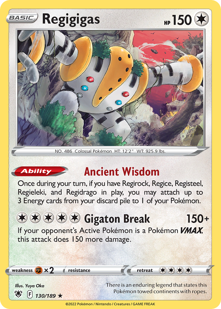 Regigigas 130/189 — English Pokémon Astral Radiance (2022)