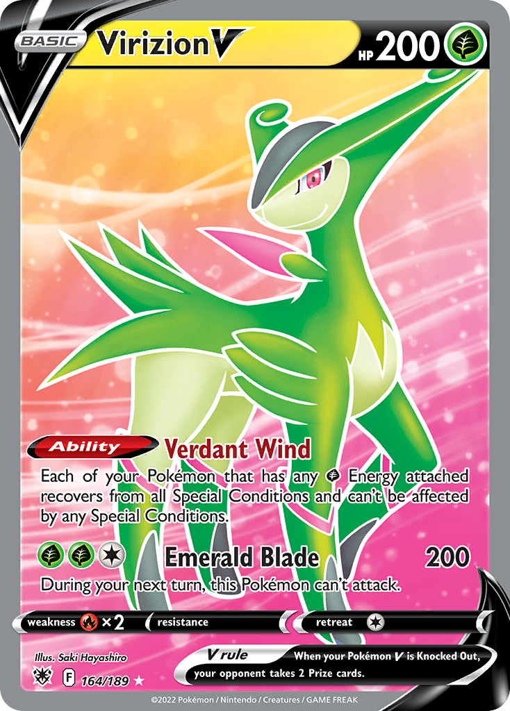 Virizion V 164/189 — English Pokémon Astral Radiance (2022)
