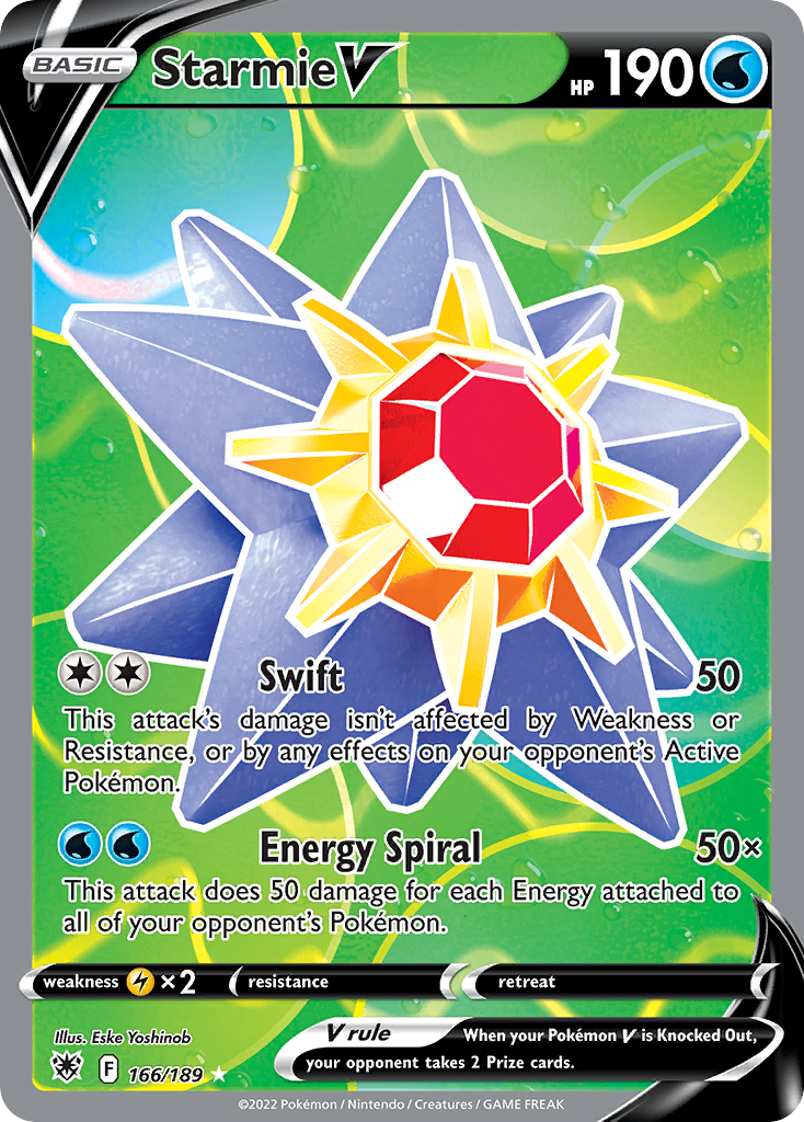 Starmie V 166/189 — English Pokémon Astral Radiance (2022)
