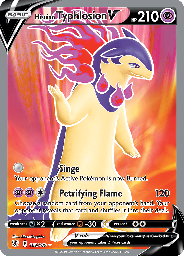 Hisuian Typhlosion V 169/189 — English Pokémon Astral Radiance (2022)