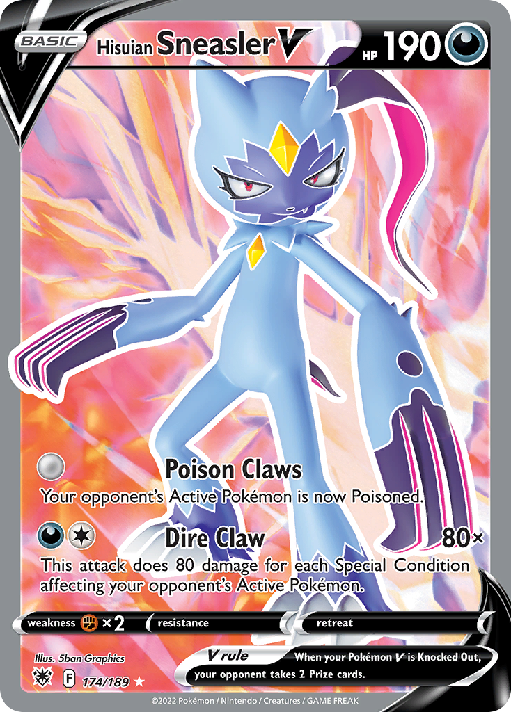 Hisuian Sneasler V 174/189 — English Pokémon Astral Radiance (2022)