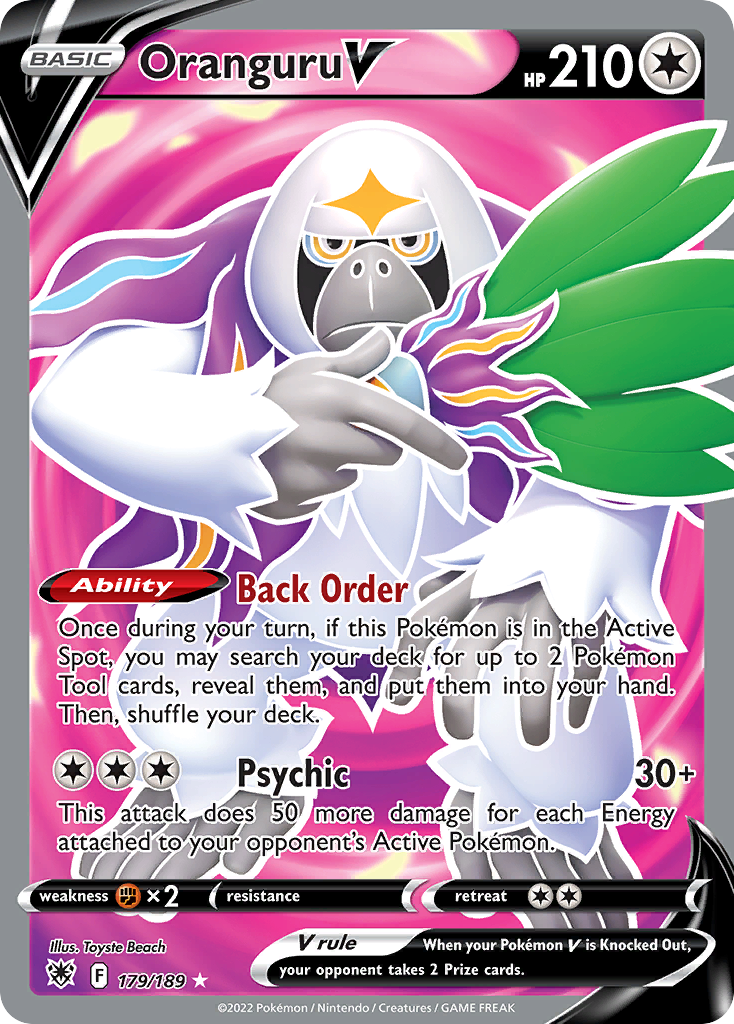Oranguru V 179/189 — English Pokémon Astral Radiance (2022)