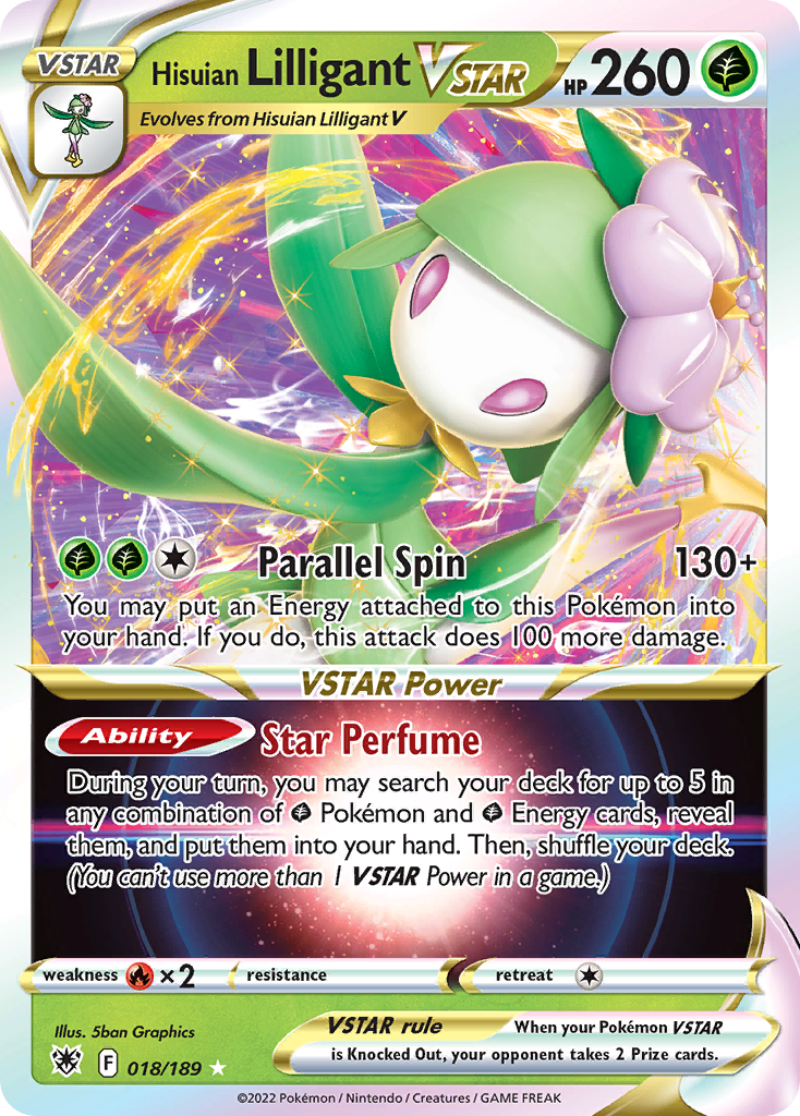 Hisuian Lilligant VSTAR 18/189 — English Pokémon Astral Radiance (2022)