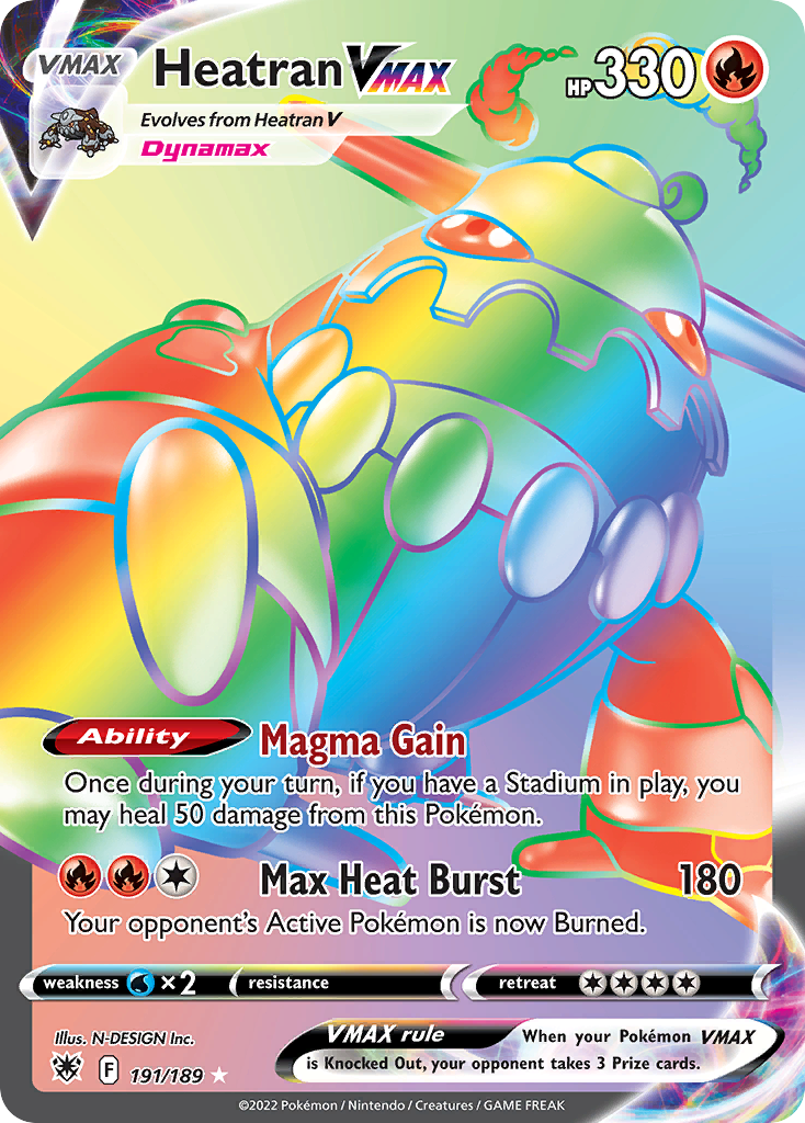 Heatran VMAX 191/189 — English Pokémon Astral Radiance (2022)