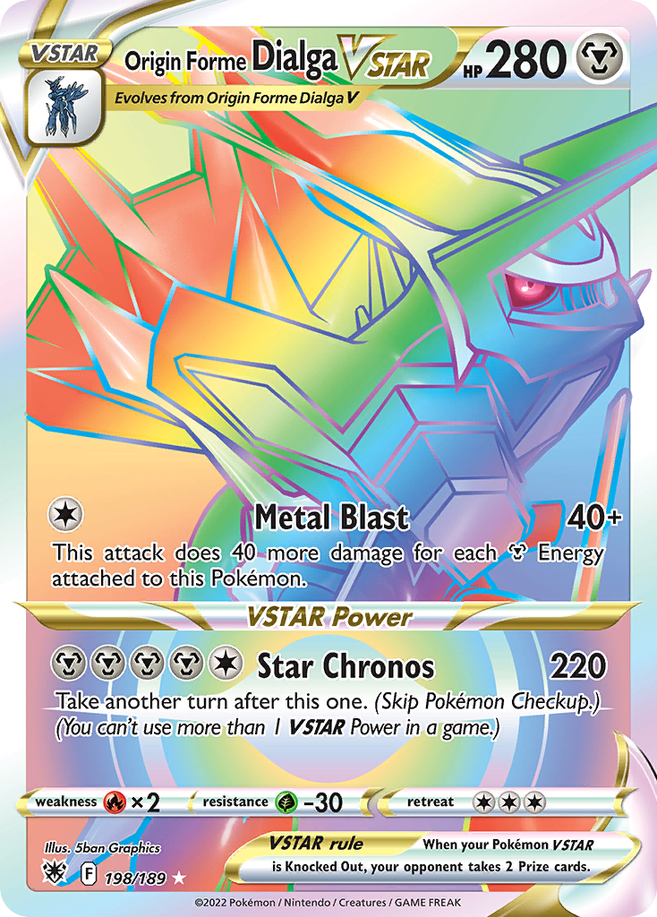 Origin Forme Dialga VSTAR 198/189 — English Pokémon Astral Radiance (2022)