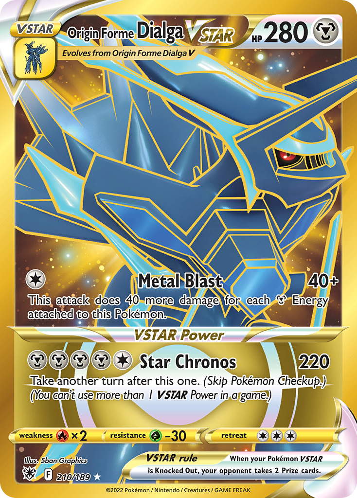 Origin Forme Dialga VSTAR 210/189 — English Pokémon Astral Radiance (2022)