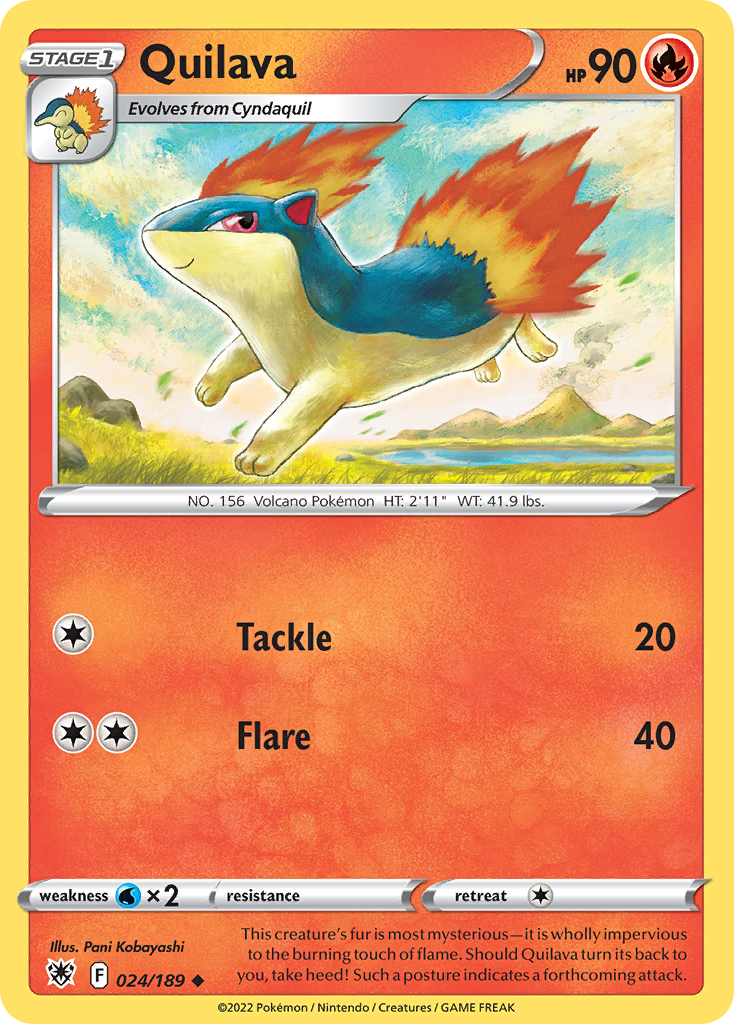 Quilava 24/189 — English Pokémon Astral Radiance (2022)