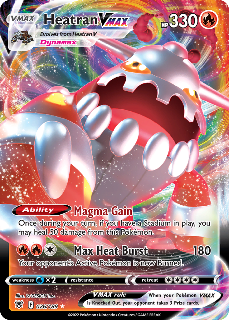 Heatran VMAX 26/189 — English Pokémon Astral Radiance (2022)