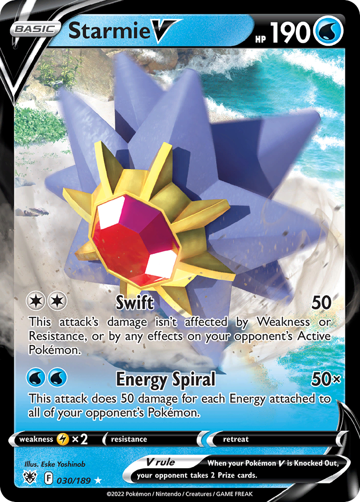 Starmie V 30/189 — English Pokémon Astral Radiance (2022)