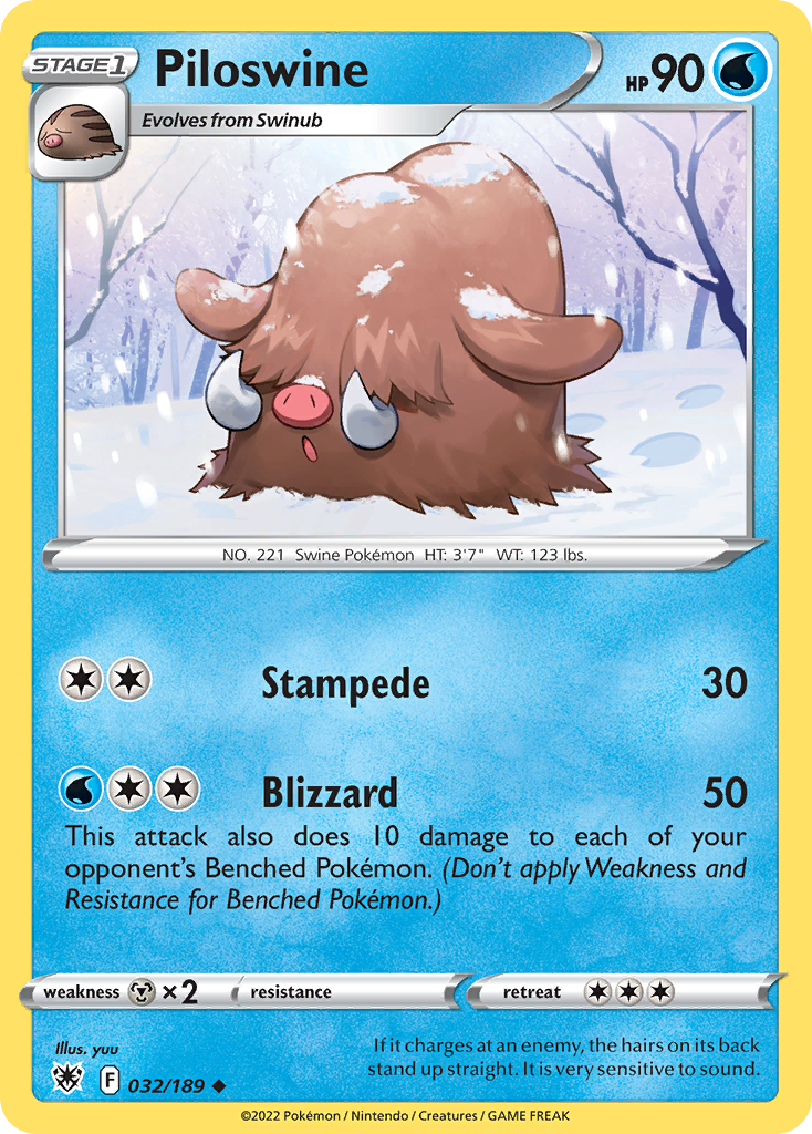 Piloswine 32/189 — English Pokémon Astral Radiance (2022)