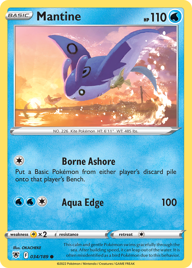 Mantine 34/189 — English Pokémon Astral Radiance (2022)