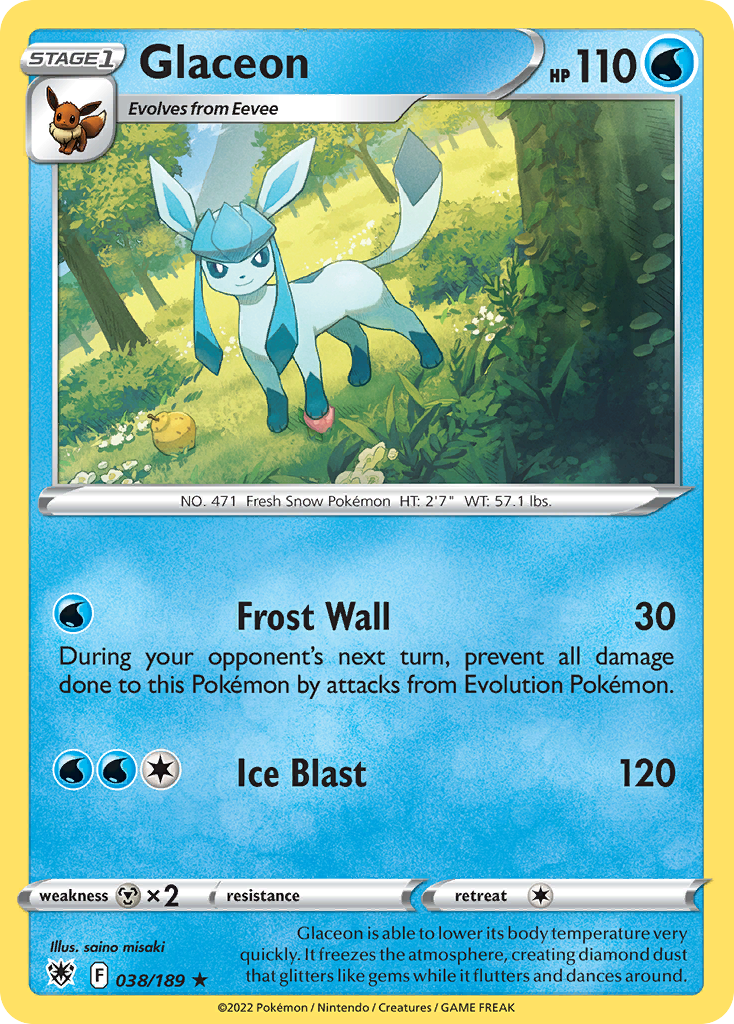 Glaceon 38/189 — English Pokémon Astral Radiance (2022)