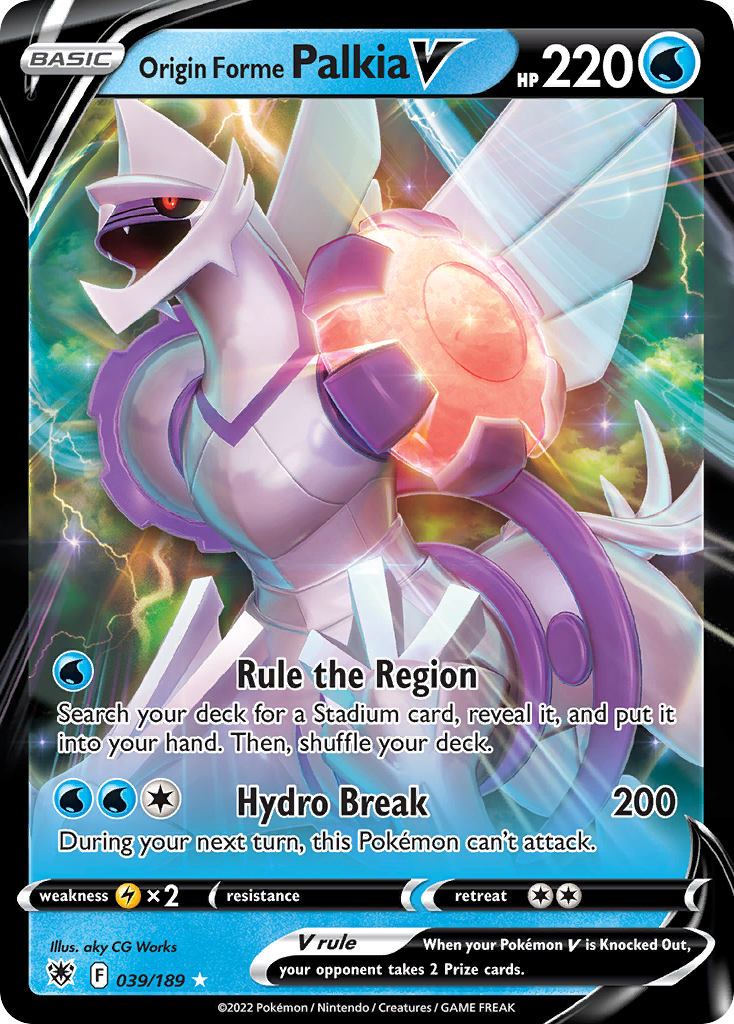 Origin Forme Palkia V 39/189 — English Pokémon Astral Radiance (2022)