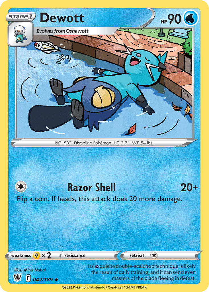 Dewott 42/189 — English Pokémon Astral Radiance (2022)