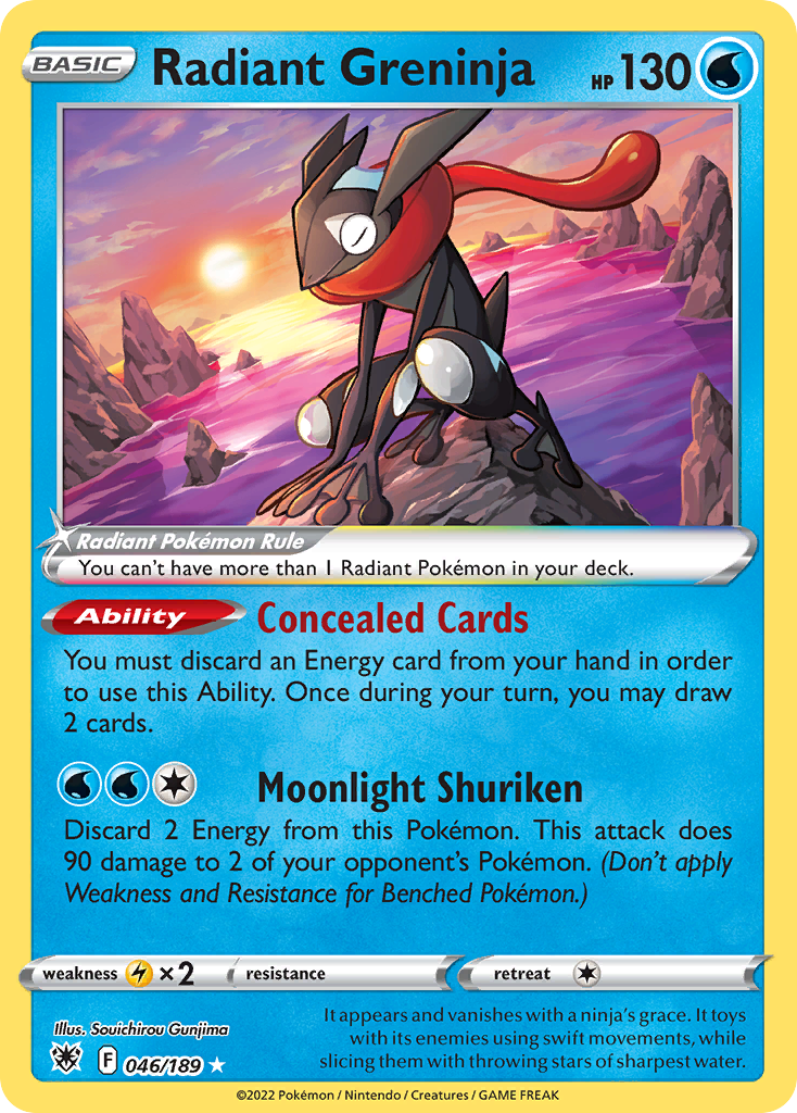 Radiant Greninja 46/189 — English Pokémon Astral Radiance (2022)