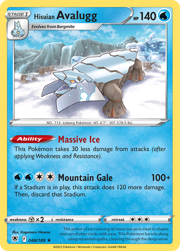 Hisuian Avalugg 48/189 — English Pokémon Astral Radiance (2022)
