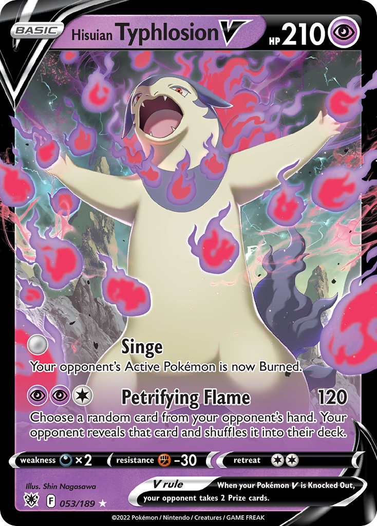 Hisuian Typhlosion V 53/189 — English Pokémon Astral Radiance (2022)