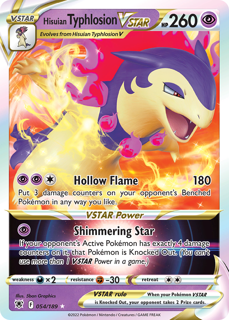 Hisuian Typhlosion VSTAR 54/189 — English Pokémon Astral Radiance (2022)
