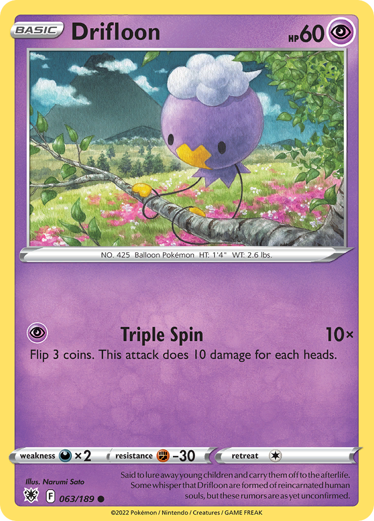 Drifloon 63/189 — English Pokémon Astral Radiance (2022)