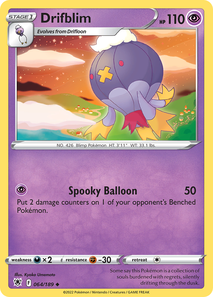 Drifblim 64/189 — English Pokémon Astral Radiance (2022)
