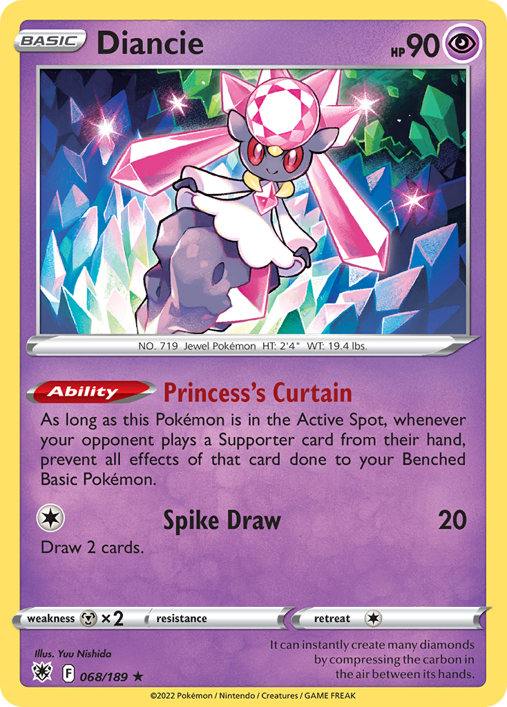 Diancie 68/189 — English Pokémon Astral Radiance (2022)