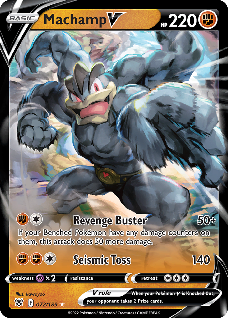 Machamp V 72/189 — English Pokémon Astral Radiance (2022)