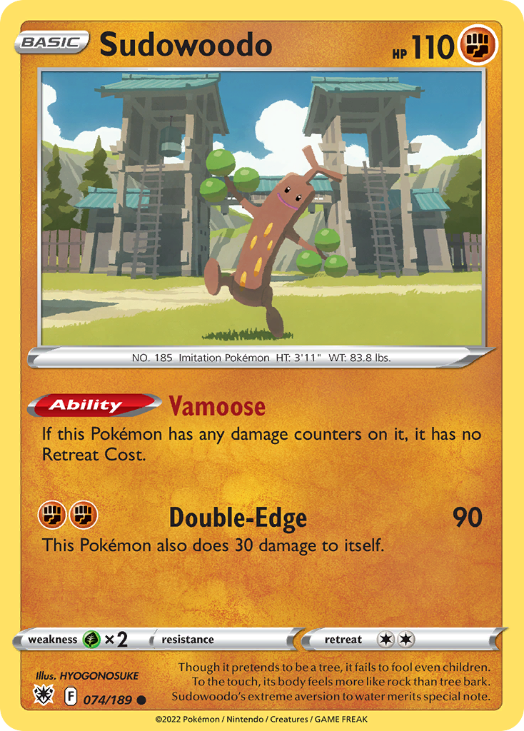 Sudowoodo 74/189 — English Pokémon Astral Radiance (2022)