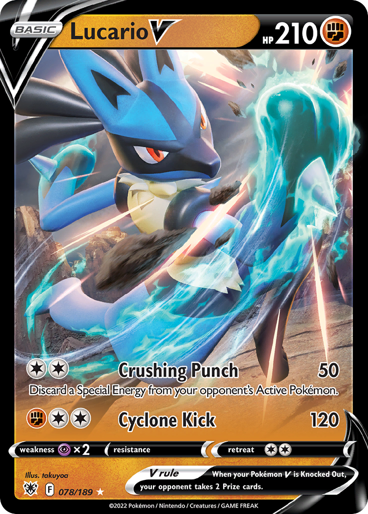 Lucario V 78/189 — English Pokémon Astral Radiance (2022)