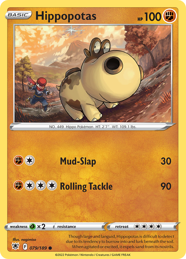 Hippopotas 79/189 — English Pokémon Astral Radiance (2022)