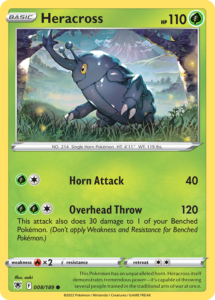 Heracross 8/189 — English Pokémon Astral Radiance (2022)