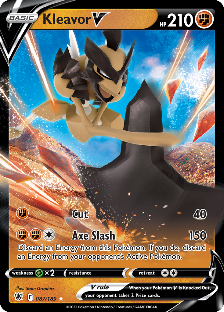 Kleavor V 87/189 — English Pokémon Astral Radiance (2022)