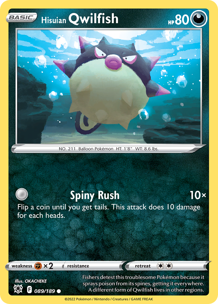 Hisuian Qwilfish 89/189 — English Pokémon Astral Radiance (2022)