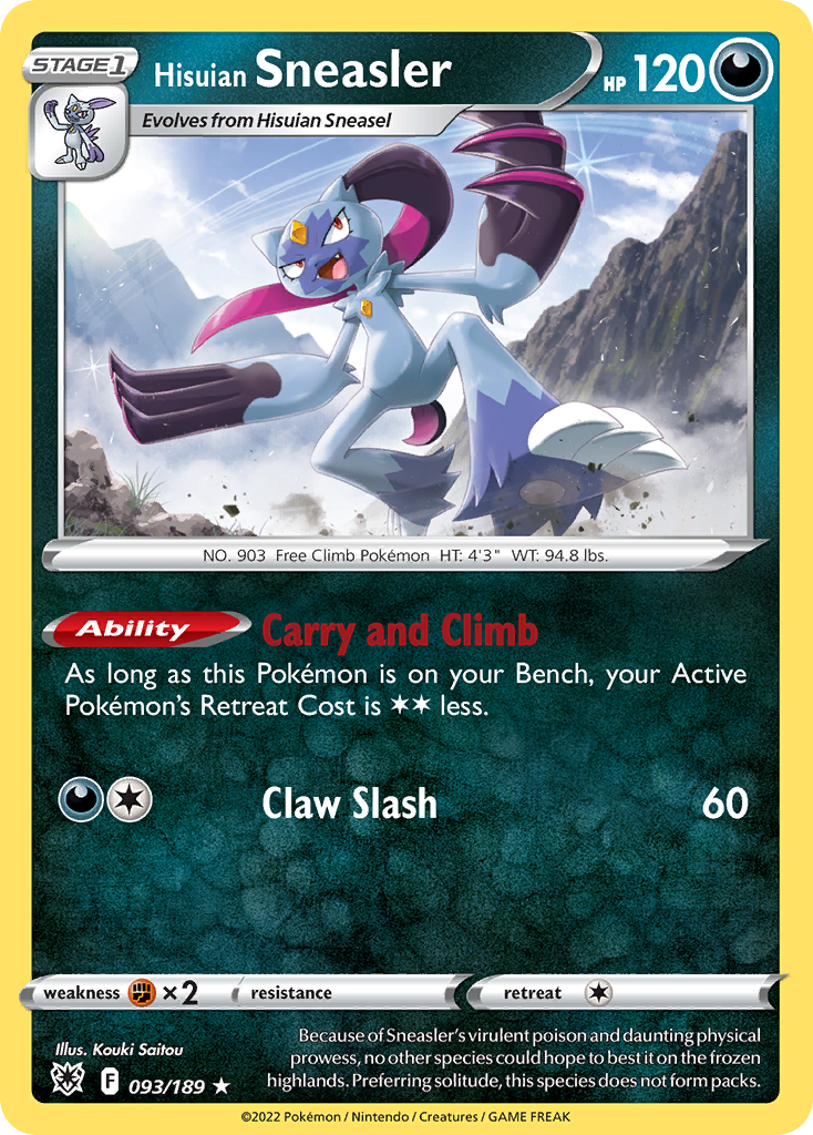 Hisuian Sneasler 93/189 — English Pokémon Astral Radiance (2022)