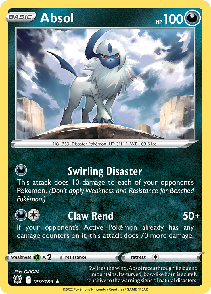Absol 97/189 — English Pokémon Astral Radiance (2022)