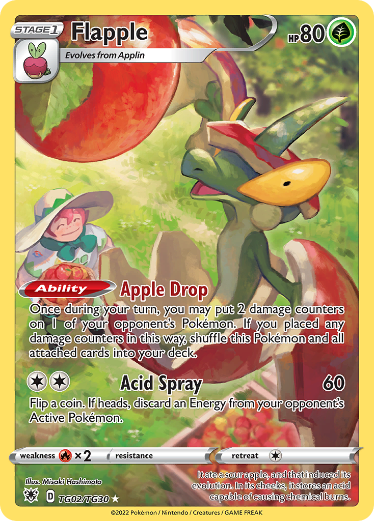 Flapple TG02/TG30 — English Pokémon Astral Radiance Trainer Gallery (2022)