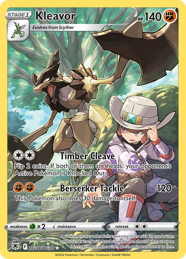 Kleavor TG08/TG30 — English Pokémon Astral Radiance Trainer Gallery (2022)