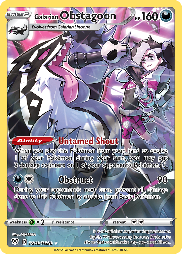 Galarian Obstagoon TG10/TG30 — English Pokémon Astral Radiance Trainer Gallery (2022)