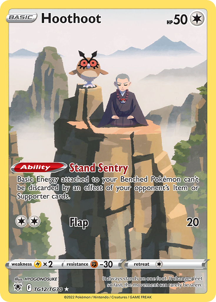 Hoothoot TG12/TG30 — English Pokémon Astral Radiance Trainer Gallery (2022)