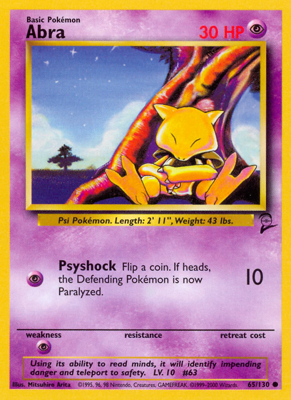 Abra 65/130 — Pokémon Base Set 2 card