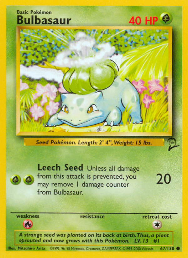 Bulbasaur 67/130 — Pokémon Base Set 2 card