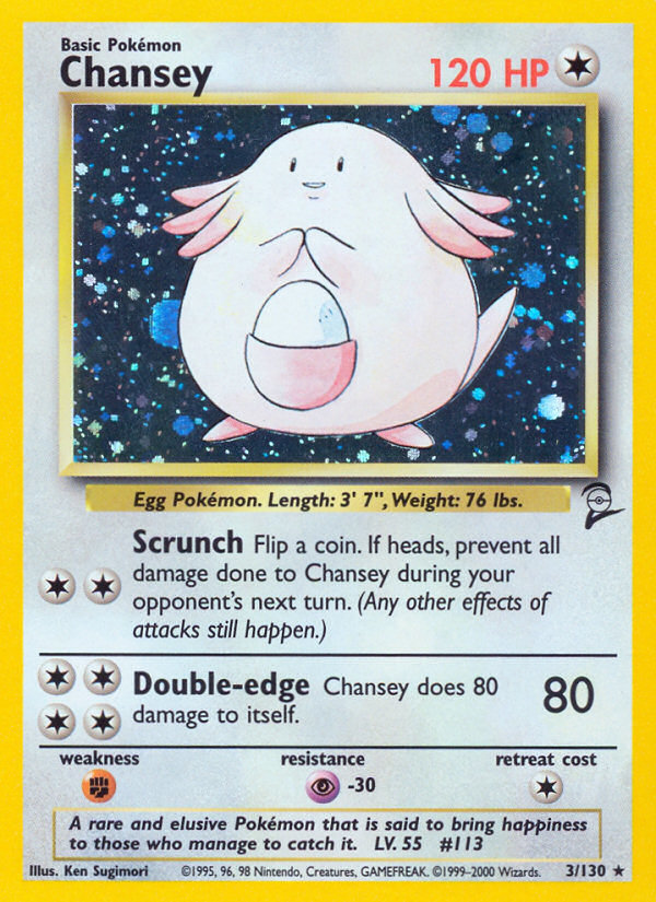 Chansey 3/130 — Pokémon Base Set 2 card