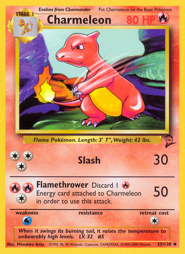 Charmeleon 35/130 — Pokémon Base Set 2 card