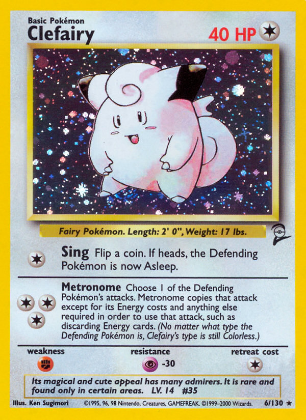 Clefairy 6/130 — Pokémon Base Set 2 card