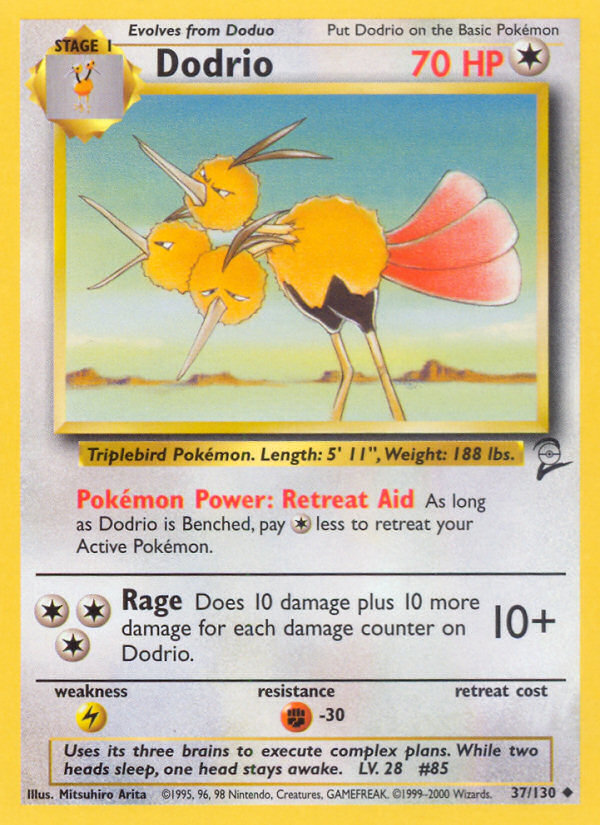 Dodrio 37/130 — Pokémon Base Set 2 card