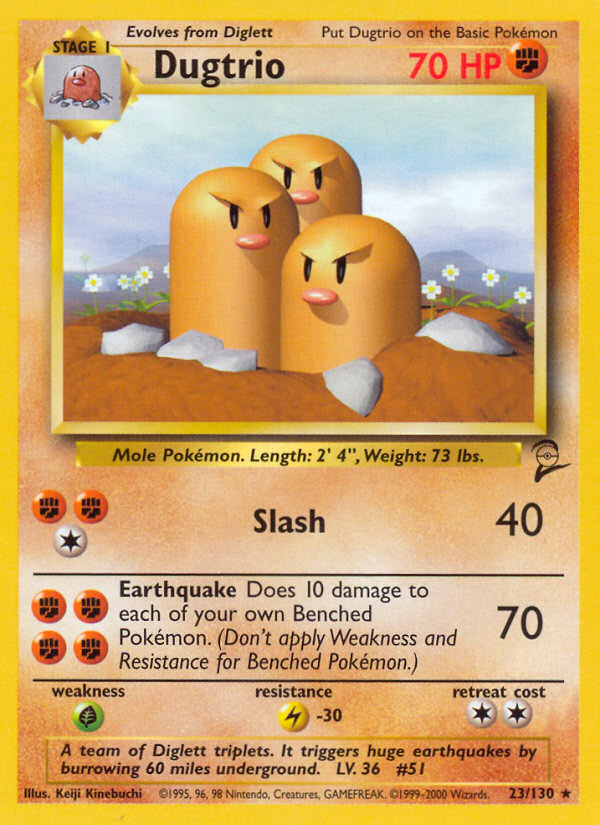 Dugtrio 23/130 — Pokémon Base Set 2 card