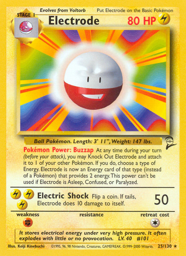 Electrode 25/130 — Pokémon Base Set 2 card