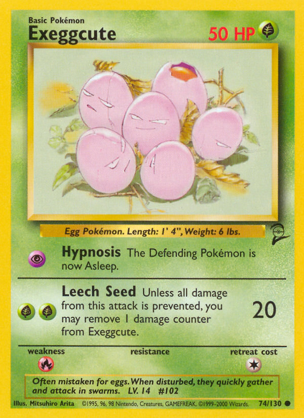Exeggcute 74/130 — Pokémon Base Set 2 card