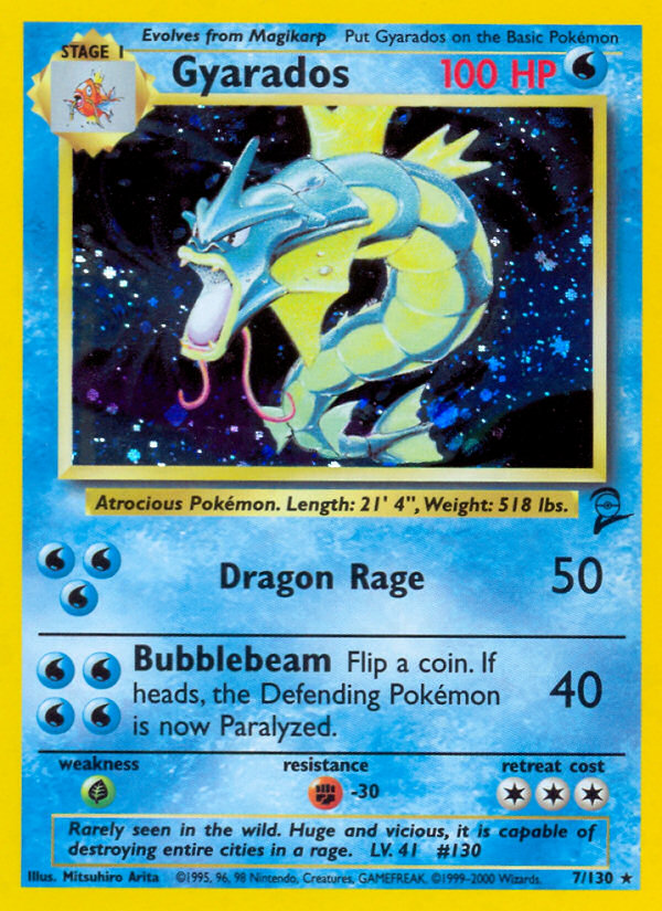 Gyarados 7/130 — Pokémon Base Set 2 card